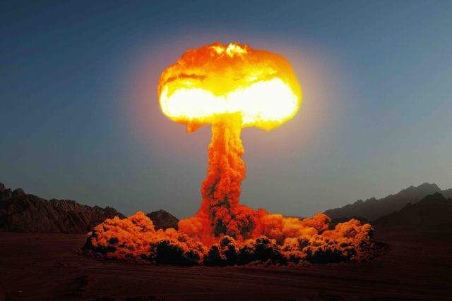 Terrible,Explosion,Of,A,Nuclear,Bomb,With,A,Mushroom,In