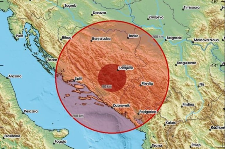 Snažan zemljotres pogodio Bosnu i Hercegovinu, tlo drhti širom regije!