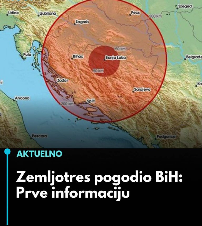 Zemljotres pogodio BiH: Prve informacije