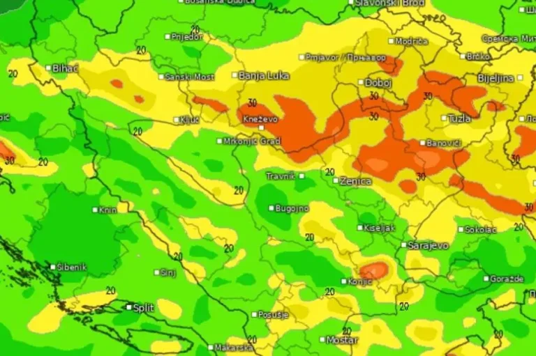 Širom BiH se očekuje novi talas padavina: Evo gdje će snijeg pasti i do 20 cm