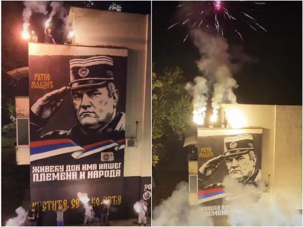 Jeziv prizor odavanja počasti ratnom zločincu: Mural Mladiću uz poruku “Krstiće se i…”